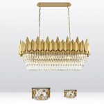 Rectangular dining room chandelier post-modern light luxury model room villa lamps luxurious atmosphere bar front desk crystal lamp