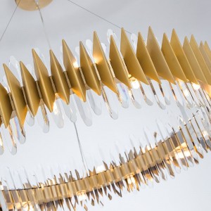 4  LED bulb  modern k9 Clear Crystal Led Round Pendant Lamp for Dining Room Decor