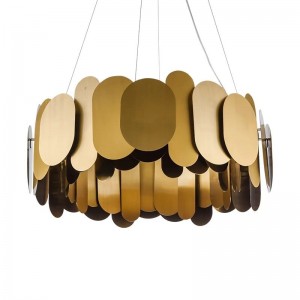 Gold Color and Energy Saving Light Source elegant Aluminum pendant light for villa