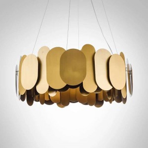 Gold Color and Energy Saving Light Source elegant Aluminum pendant light for villa