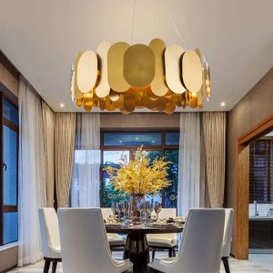 Gold Color and Energy Saving Light Source elegant Aluminum pendant light for villa