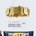 Gold Color and Energy Saving Light Source elegant Aluminum pendant light for villa