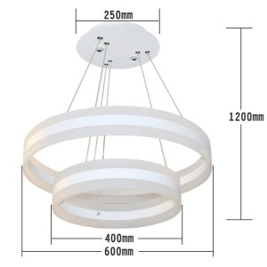 Fancy decoration acrylic led hanging chandelier with one/two/three ring round light lamp