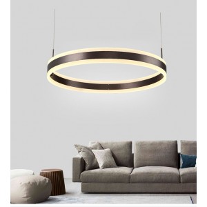 Fancy decoration acrylic led hanging chandelier with one/two/three ring round light lamp