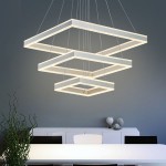Luxury 3 layer double side lighting LED Acrylic   chandelier hanging with Rectangle shape