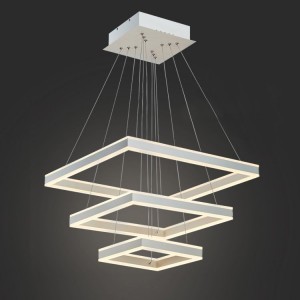 Luxury 3 layer double side lighting LED Acrylic   chandelier hanging with Rectangle shape