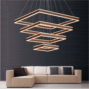 3 layer Aluminium high ceiling acrylic pendant ceiling led lights for home