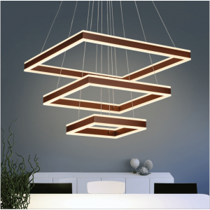 3 layer Aluminium high ceiling acrylic pendant ceiling led lights for home