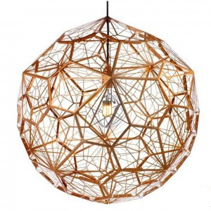 Fancy globular stainless steel craft hollow E27 chandelier pendant lighting