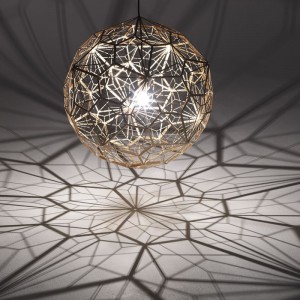 Fancy globular stainless steel craft hollow E27 chandelier pendant lighting