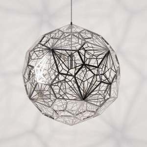 Fancy globular stainless steel craft hollow E27 chandelier pendant lighting
