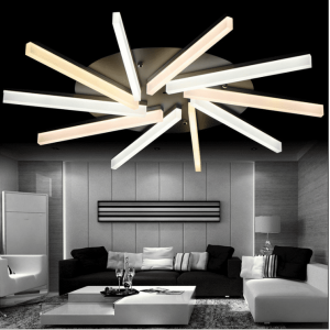 Simple modern smart remote control lamp led acrylic chandelier living room ceiling lighting