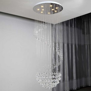 European big shopping mall decorated raindrop crystal chandelier hotel lights customized