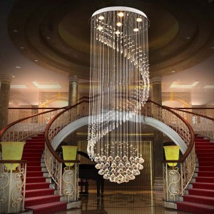 European big shopping mall decorated raindrop crystal chandelier hotel lights customized