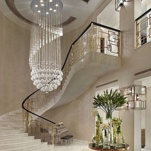 European big shopping mall decorated raindrop crystal chandelier hotel lights customized