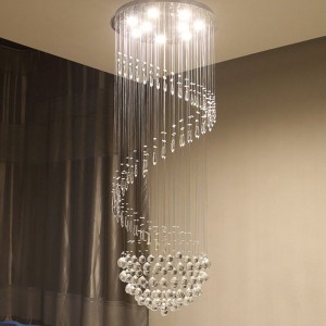 European big shopping mall decorated raindrop crystal chandelier hotel lights customized
