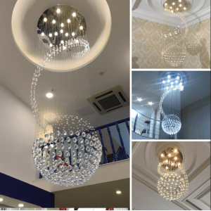 European big shopping mall decorated raindrop crystal chandelier hotel lights customized