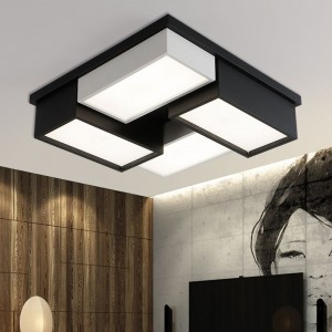 CE/ROHS/BIS/SAA/UL/ETL black&white contemporary led ceiling lamp for bedroom