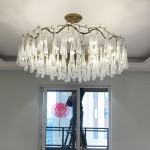 CE/ROHS/BIS/SAA/UL/ETL  luxury crystal fancy led suspended ceiling light without false ceiling