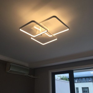 Creative European Restaurant Bedroom Living Room Four Squares LED Ceiling Lamp Big Chandelier for Home Hotel