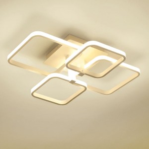 Creative European Restaurant Bedroom Living Room Four Squares LED Ceiling Lamp Big Chandelier for Home Hotel