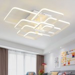 Creative European Restaurant Bedroom Living Room Four Squares LED Ceiling Lamp Big Chandelier for Home Hotel