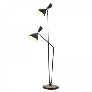 Modern decoration simple black iron reading light floor lamp for living room