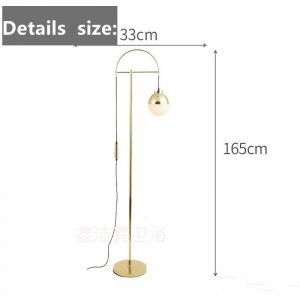 Creative House Interior Design Lamp Luxurious Bedroom Livingroom Decorative Lighting Shiny Gold Chrome Floor Light