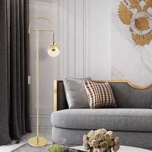 Creative House Interior Design Lamp Luxurious Bedroom Livingroom Decorative Lighting Shiny Gold Chrome Floor Light