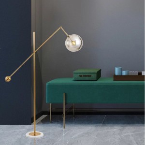 CE/RoHS/SAA lighting Contemporary Smokey /Amber Glass 60W indoor floor lamp