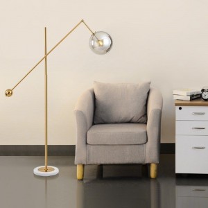 CE/RoHS/SAA lighting Contemporary Smokey /Amber Glass 60W indoor floor lamp