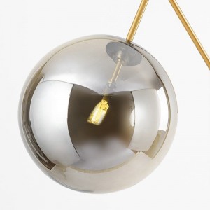 CE/RoHS/SAA lighting Contemporary Smokey /Amber Glass 60W indoor floor lamp