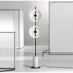 Post Modern Fancy Designer Indoor Living Room Shade Marble  Floor Lamp Decorative Hotel