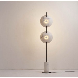 Post Modern Fancy Designer Indoor Living Room Shade Marble  Floor Lamp Decorative Hotel