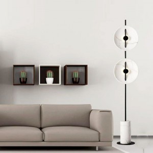 Post Modern Fancy Designer Indoor Living Room Shade Marble  Floor Lamp Decorative Hotel