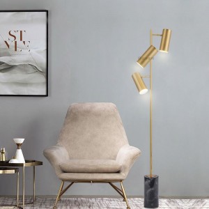 Modern Gold finished  marble Living Room Lamp Floor Lighting For Interior