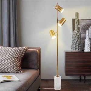 Modern Gold finished  marble Living Room Lamp Floor Lighting For Interior