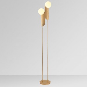 Modern Gold Metal Double-Heads Glass Ball Floor Lamps Home Lighting Floor Lamp Home Decor