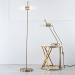 new products Marble round base floor lamp for luxury home/villa  decorative