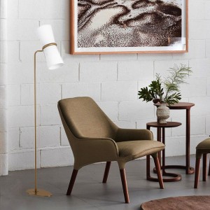 high quality modern decoration indoor gold metal Glass floor lamp with foot switch  for villa