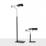 Post modern simple creative leather and metal book floor lamp