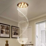 Chandelier Light Fixture Led Lamp Round Shape Crystal Drop K9 Ballroom Ball Modern Pendant Lighting