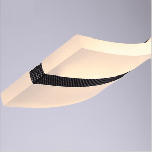 led modern wave acrylic/wood pendant light for dining room, living room