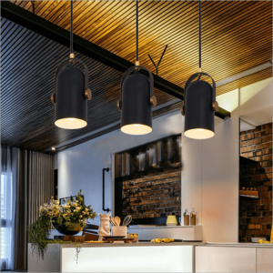 New simple aluminum  pendant light designer decorative hanging lamp black E14 LED restaurant chandelier