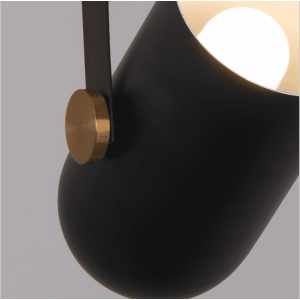 New simple aluminum  pendant light designer decorative hanging lamp black E14 LED restaurant chandelier