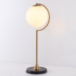 Hotel bedside bedroom study room table lamp modern brass lamp