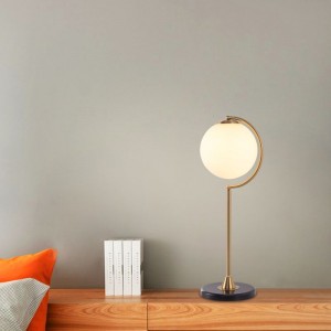 Hotel bedside bedroom study room table lamp modern brass lamp