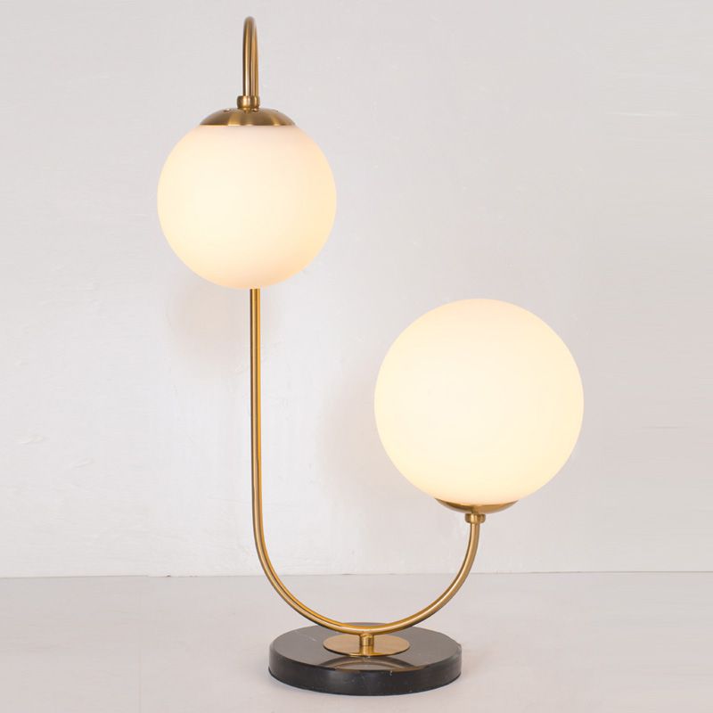 Glass shade table lamps modern style led reading lamps