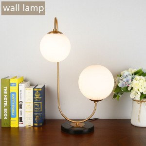 Glass shade table lamps modern style led reading lamps