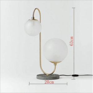 Glass shade table lamps modern style led reading lamps